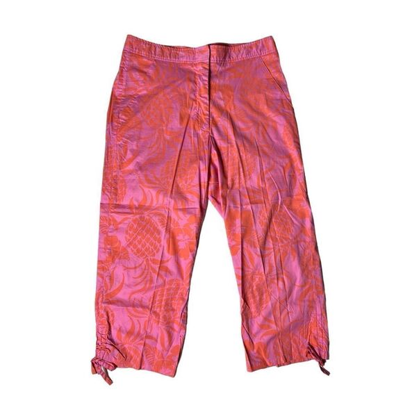Lilly Pulitzer Pink and Orange Capri Pant Size 2 - Picture 1 of 7